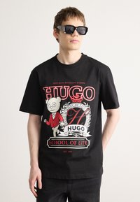 HUGO - DAPORONI - Print T-shirt - black Thumbnail Image 1