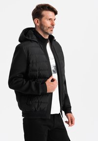 Ombre QUILTED WITH HOOD  - Giacca invernale - black