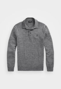 WOOL POLO-COLLAR JUMPER  - Pulover - fawn grey heather