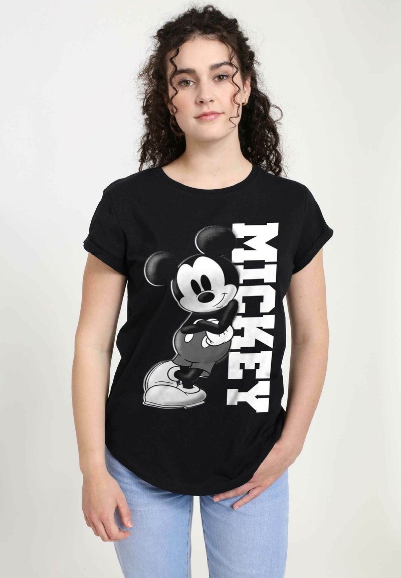 Disney DISNEY CLASSIC MICKEY MICKEY LEAN - T-shirt z nadrukiem
