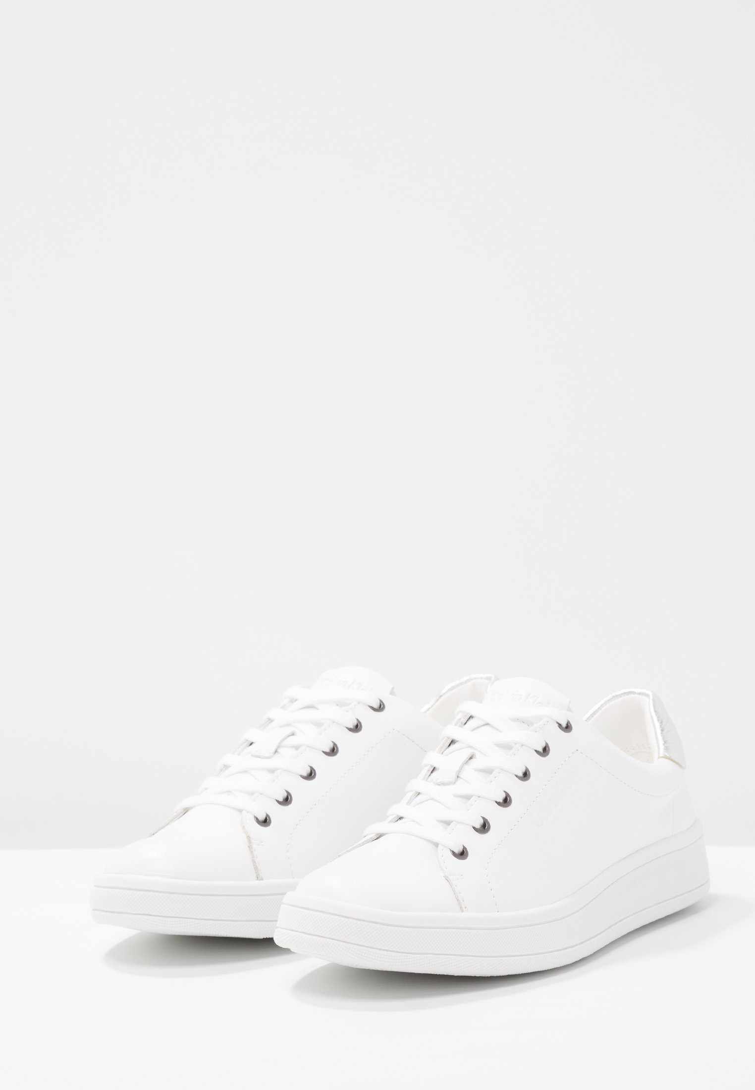 Calvin Klein SOLANGE - Baskets basses - white/silver/blanc - ZALANDO.FR