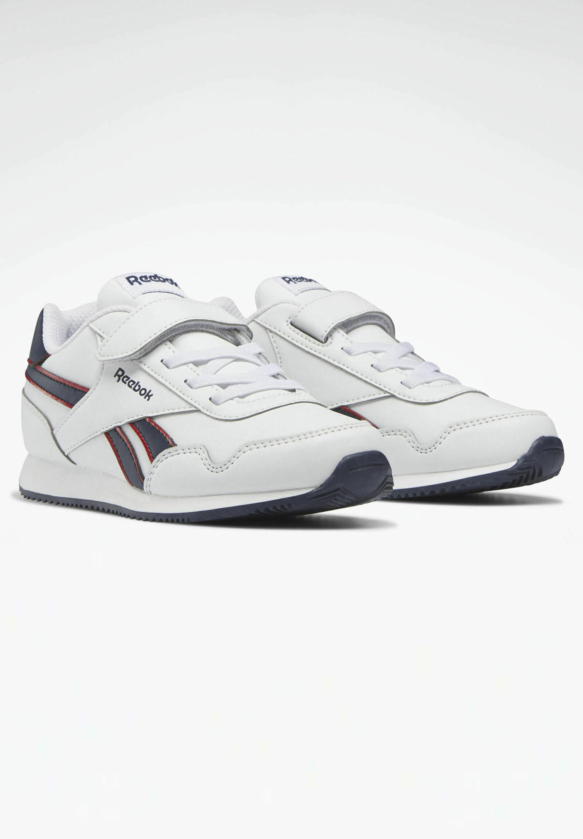 Reebok Classic ROYAL CLASSIC JOG - Trainers - cloud white vector navy  vector red/white - Zalando.co.uk