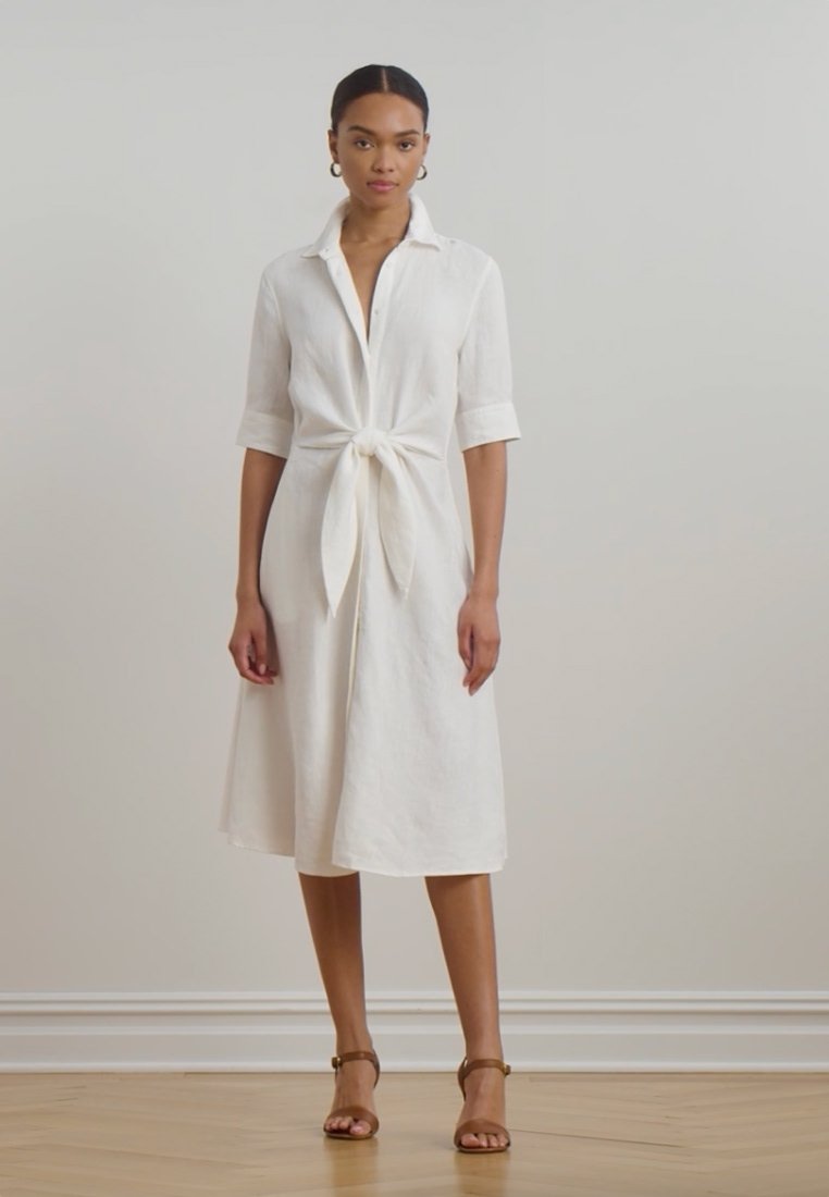 Lauren Ralph Lauren CLASSIC LINEN DRESS - Shirt dress