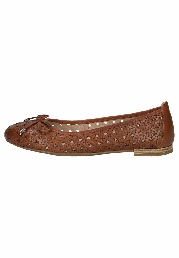 Klassischer Ballerina - cognac nappa