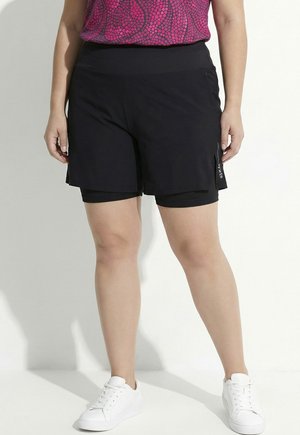 Ulla Popken 2-IN-1 PERFORMANCE SHORTS - Shorts - black