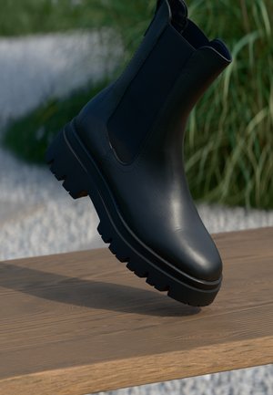 Tamaris Členkové čižmy na platforme - black