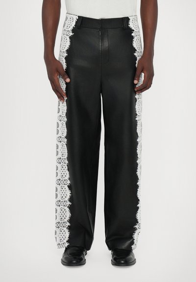 Les Benjamins Pantalon en cuir - black