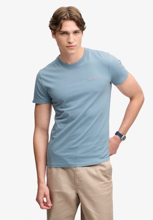 Superdry & Co, SUPERDRY ESSENTIAL COMPANY LOGO EMBROIDERED T-SHIRT.. - Camiseta básica - china blue pink