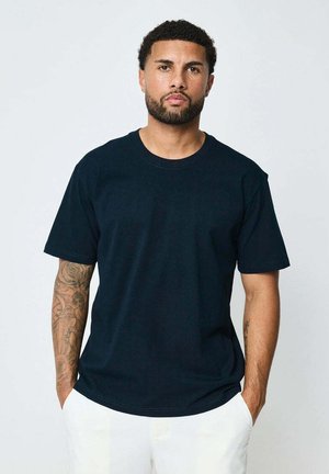 FRILIVIN UNI À COL ROND - T-shirt basique - bleu marine