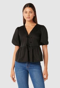 Forever New - ARABELLE TIE FRONT - Bluza - black Miniaturna slika 1