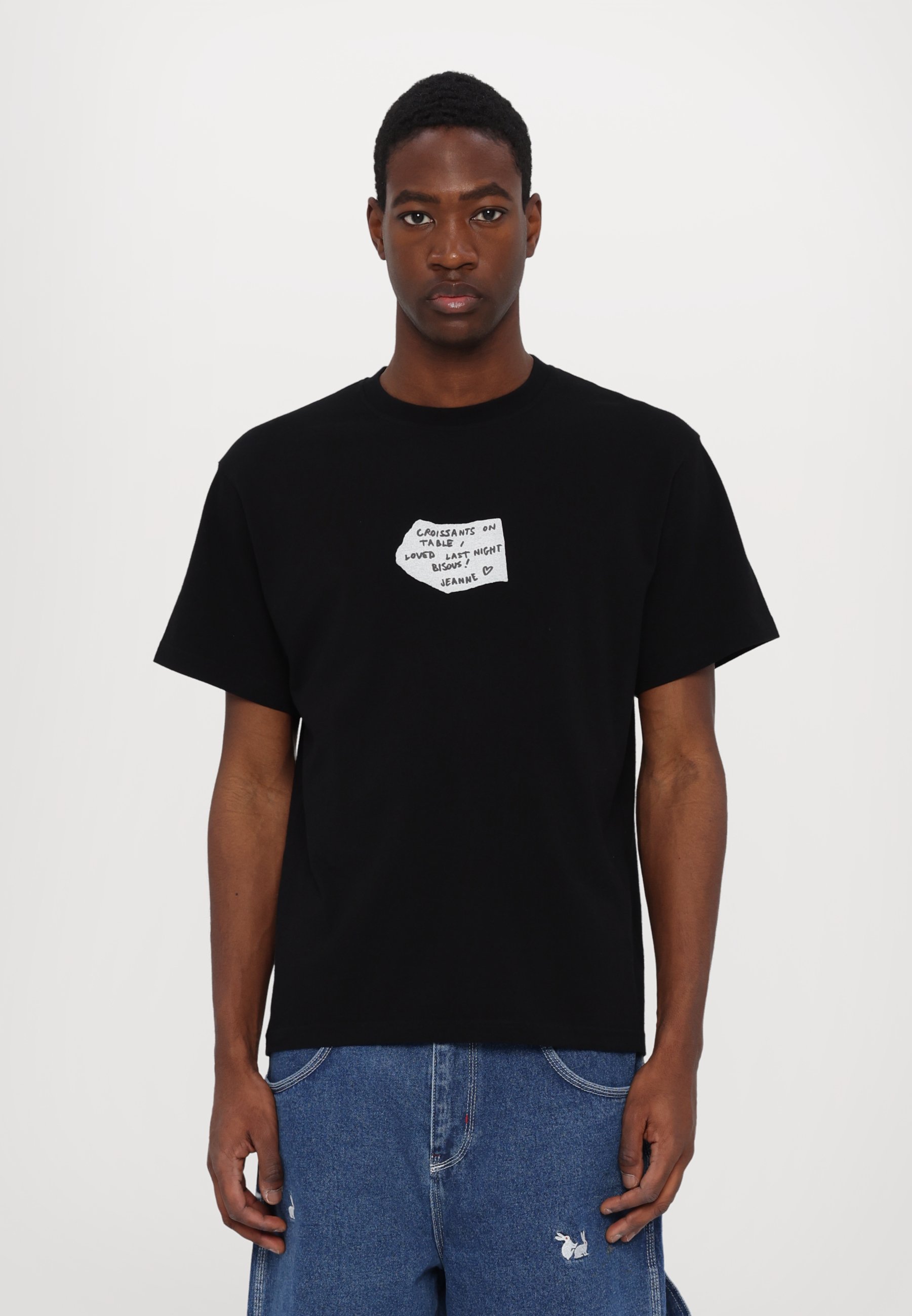 Carne Bollente CROISSANT CRUSH UNISEX - Print T-shirt - black