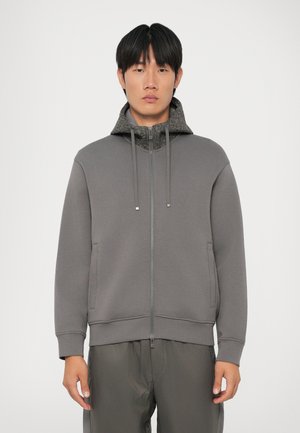Mikina so zipsom - dark gull gray