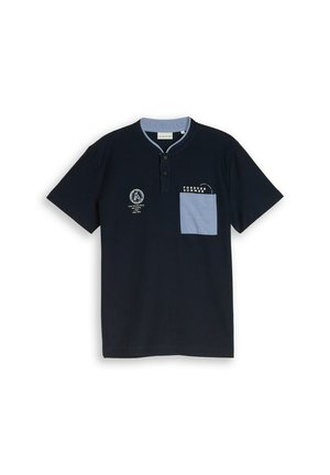 TOM TAILOR, TOM TAILOR POLOSHIRTS POLOSHIRT MIT BRUSTTASCHE - T-shirt print - sky captain blue