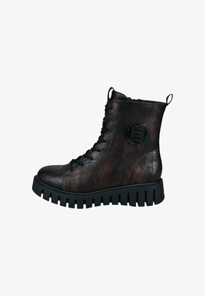 Botines de cuña - schwarz