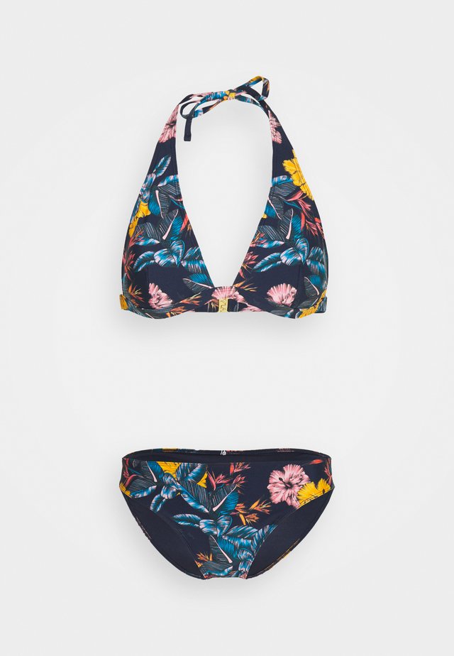 MARGA RITA FIX SET  - Bikini - blue /yellow