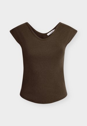 Topshop, LISSY - Βασικό μπλουζάκι - chocolate brown
