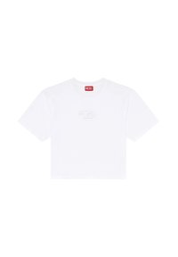 CROP - T-shirt con stampa - white