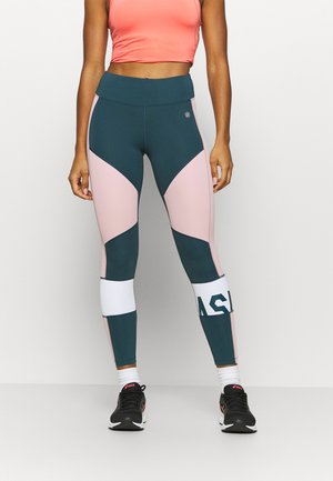 COLOR BLOCK CROPPED - Collant - magnetic blue