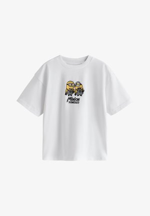 Next, REGULAR FIT - MINIONS T-SHIRT . - T-shirt con stampa - white back print
