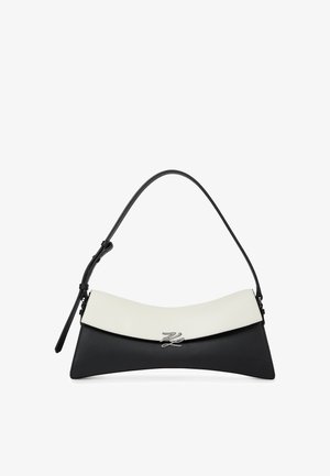 KARL LAGERFELD, K/AUTOGRAPH TWIST ELONGATED - Käekott - black white