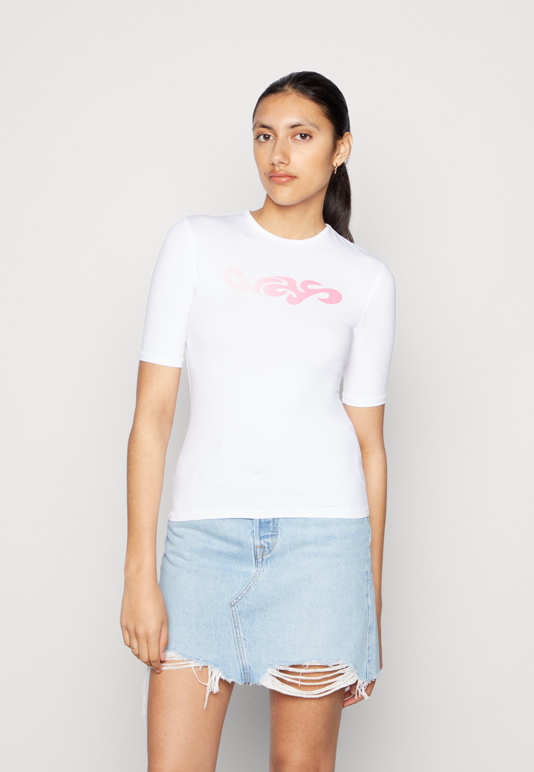 Weekday TRINITY - Print T-shirt - surf 