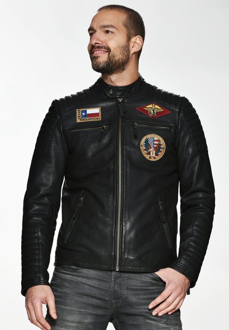 TOP GUN - Lederjacke - schwarz, Vergrößern