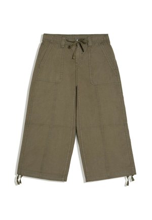 Bershka, CAPRI - TROUSERS - Nadrágok - khaki