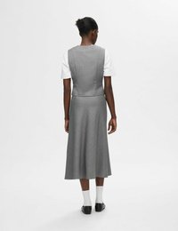 Selected Femme MIDIROCK ELEGANTER - Áčková sukně - grey melange