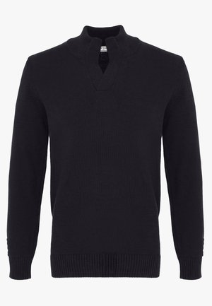 Felix Hardy FELIX HARDY MENS HIGH NECK BASIC PULLOVER - Strickpullover - black