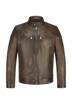 MSParker - Leather jacket - tabak