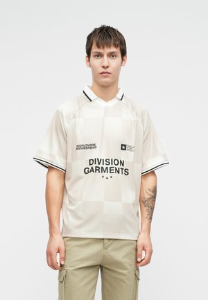 JCOCREST FOOTBALL TEE COLLAR - Μπλουζάκι με στάμπα - cloud dancer