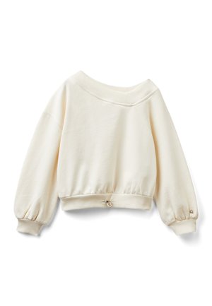 United Colors of Benetton, WITH  UNEVEN NECKLINE - Sudadera - white