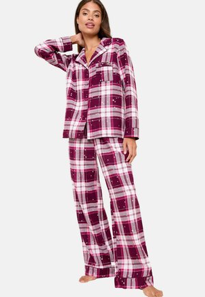 REGULAR FIT -  LONG SLEEVE  SET  - Pyjama set - burgundy red