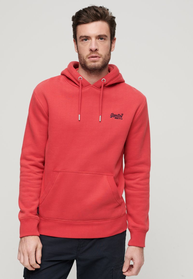 Superdry & Co ESSENTIAL LOGO  - Jersey con capucha - cranberry crush red