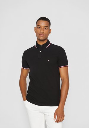 TIPPED SLIM FIT - Polo marškinėliai - black