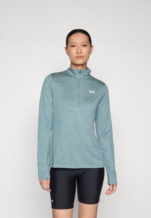Under Armour TECH TWIST - Long sleeved top - jasper blue/white