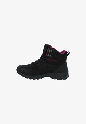 HI-TEC, Enkellaarsjes met plateauzool - black burgundy
