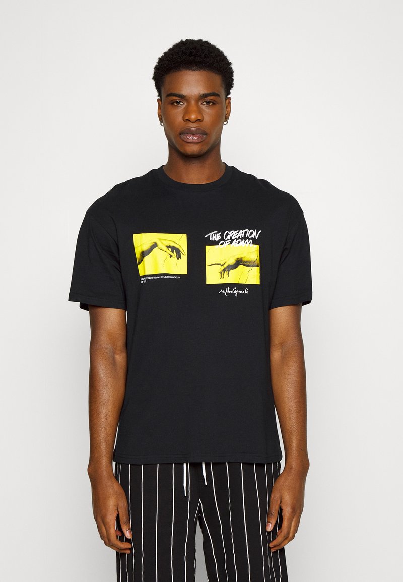 Jack & Jones JORMASTERPIECE TEE CREW NECK Print Tshirt black