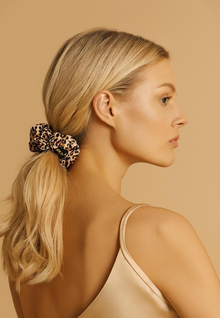 CRYSTALLOVE GUMKA DO WŁOSÓW Z JEDWABIU -      LEOPARD - Haaraccessoire - leopard