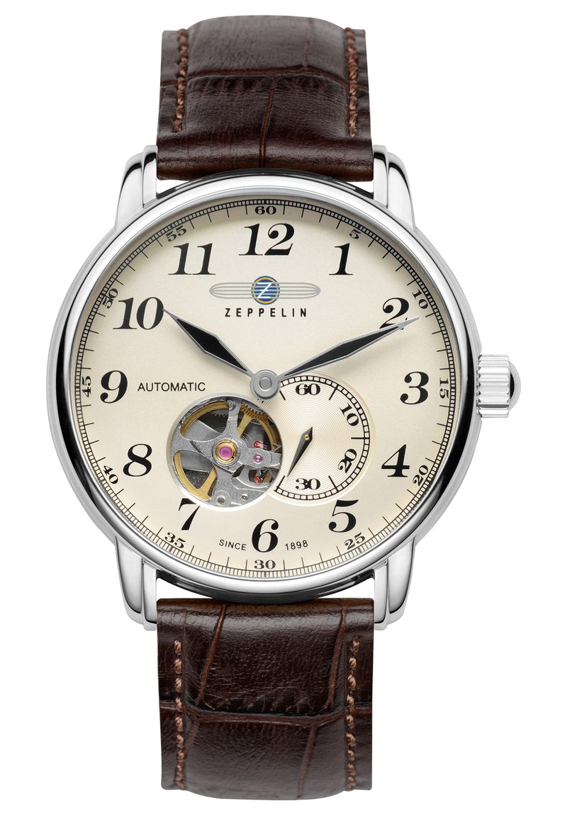 Herren Analoguhren | Zeppelin ARMBANDUHR LZ127 GRAF ZEPPELIN OPEN HEART 7666 Chronograph beige - CU99888 Herren Analoguhren | Zeppelin ARMBANDUHR LZ127 GRAF ZEPPELIN OPEN HEART 7666 Chronograph beige - CU99888