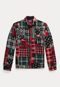 CLASSIC FIT PATCHWORK FLANNEL WORKSHIRT - Shirt - black/red