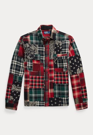 Polo Ralph Lauren CLASSIC FIT PATCHWORK FLANNEL WORKSHIRT - Camisa - black/red