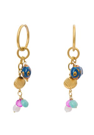 Korvakorut - gold rose blue white pearl