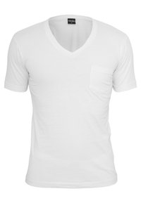 Urban Classics V-NECK POCKET TEE - Základné tričko - white