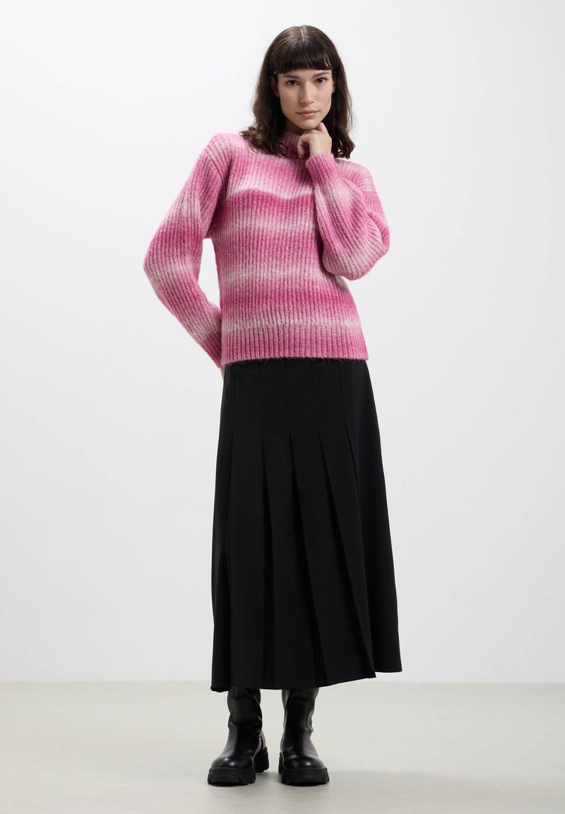 Maglione Ragazza Haloumoning - A Righe Con Scollo Rotondo, Morbido E Leggero - Foto 4