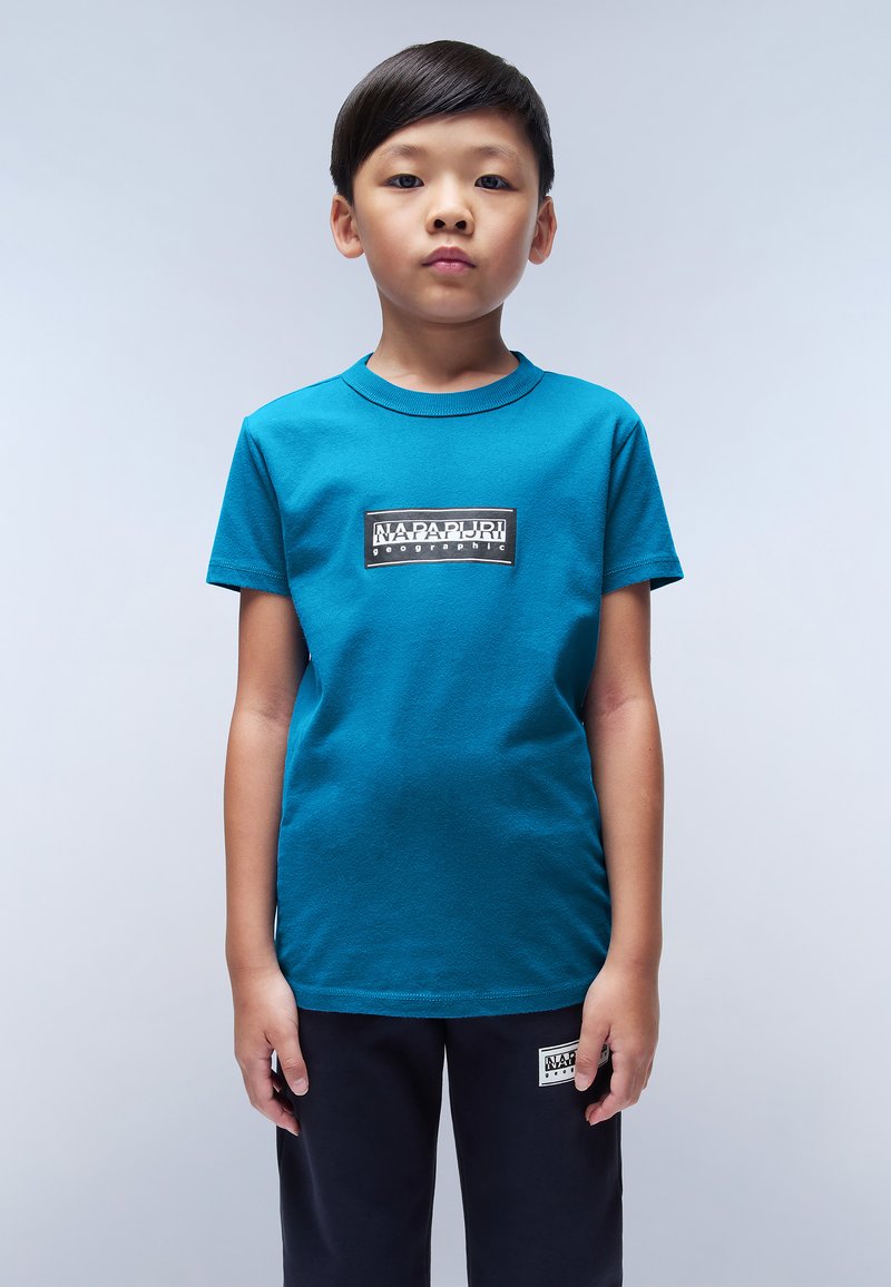 Napapijri CHAMOIS UNISEX - Marškinėliai su spaudiniu - blue sapphire