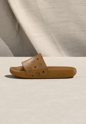 MCM Pool slides - cognac