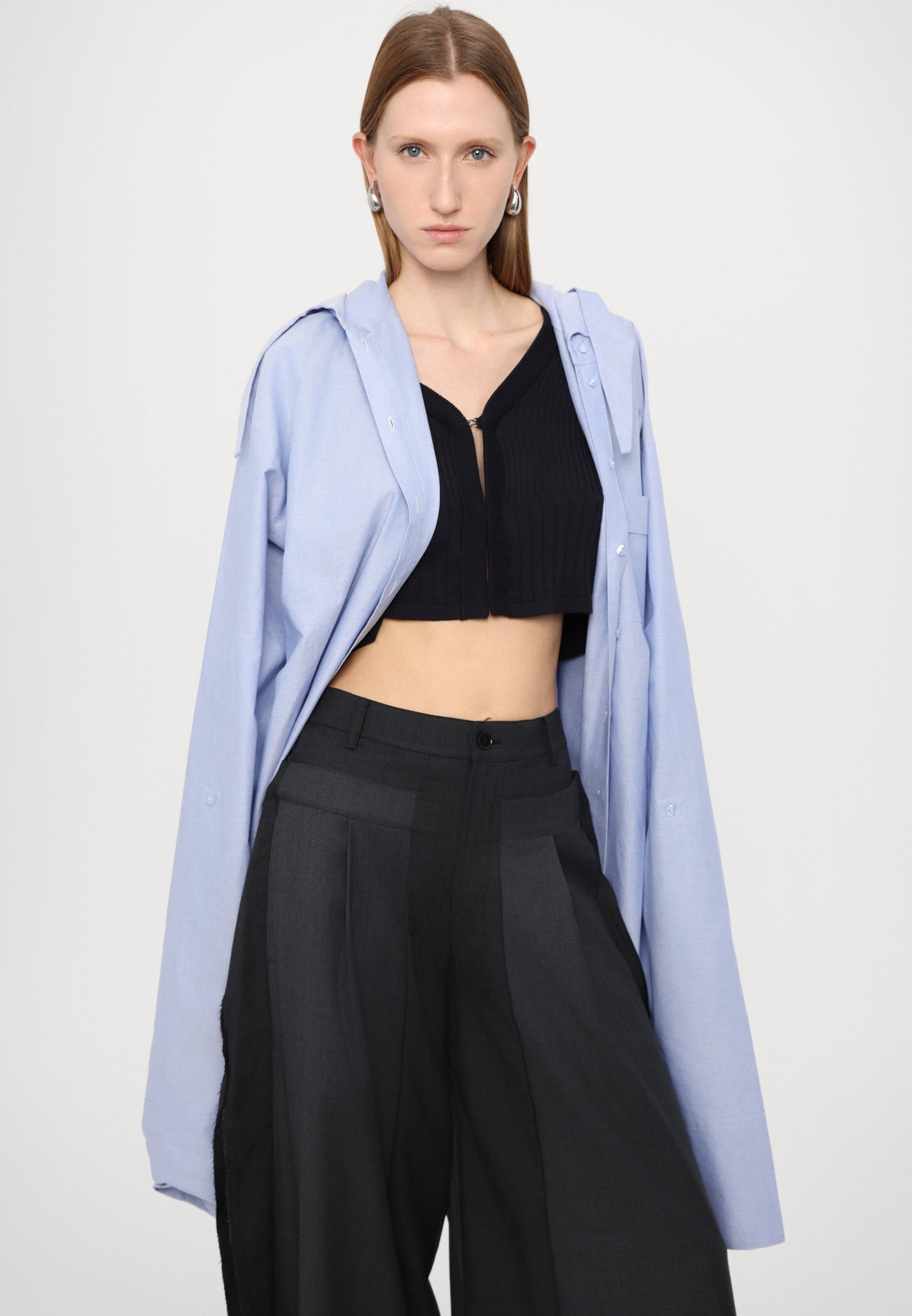 Feng Chen Wang DECONSTRUCTION PATCHWORK TROUSERS - Trousers