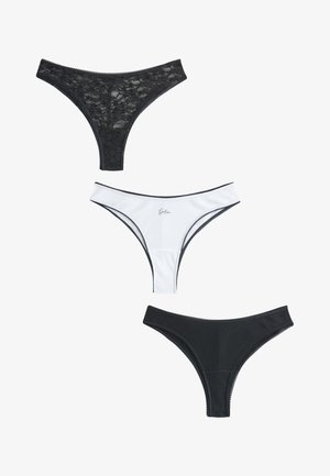 Next, BRAZILIAN FIT - KNICKERS 3 PACK. - Brazilian-Slip - black white