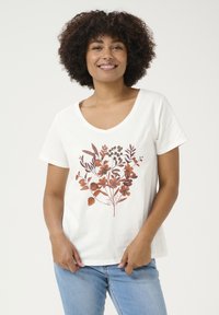 CRELVIRE - Triko s potiskem - white orange flowers